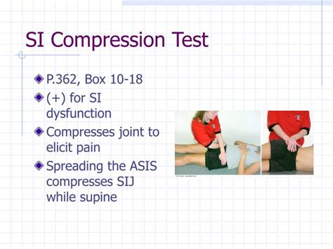 si compression and gapping test|gaenslen's test positive.